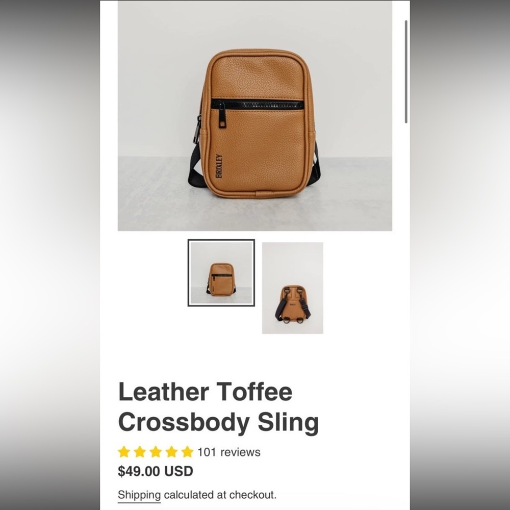 NWT leather Brixley bag